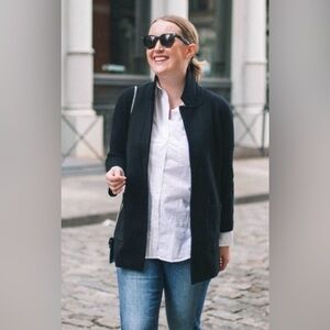 EUC J. Crew Women's Wool Blend Open Front Sweater Blazer